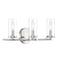 Designers Fountain Hudson 18in 3-Light Polished Nickel Coastal Indoor Vanity Light with Clear Glass Shades D268C-3B-PN - alternate 1